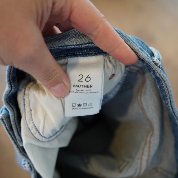 MOTHER High Waisted Looker Ankle Chew Jeans in Push the Envelope Womens Size 26 - Picture 10 of 14